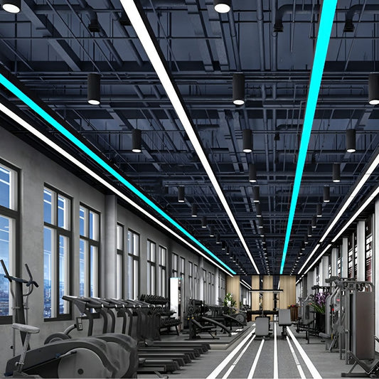 Minimalist LED Long Strip Office Suspended Pendant Lights
