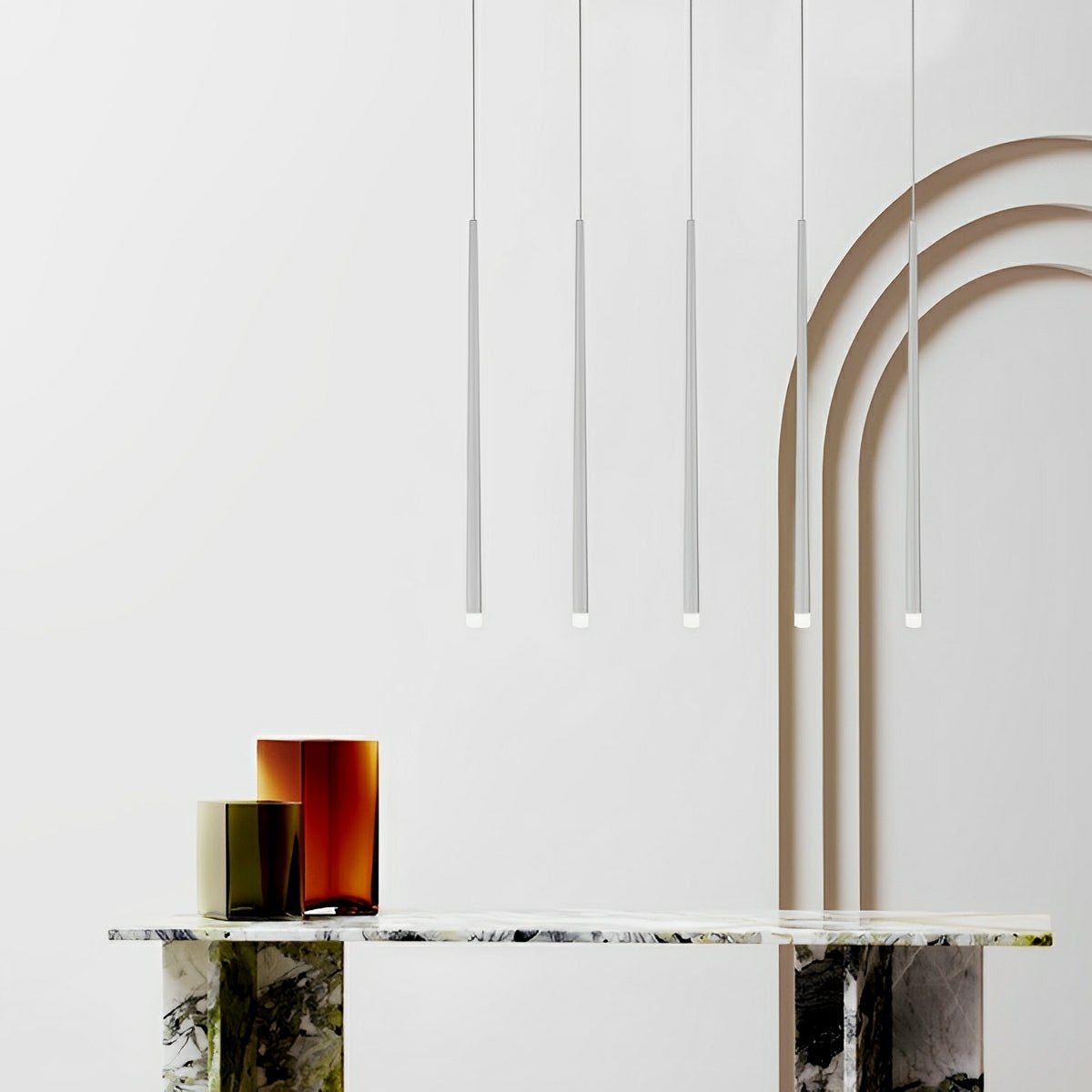 Modern Minimalist Linear Long Strip Bar LED Pendant Lights