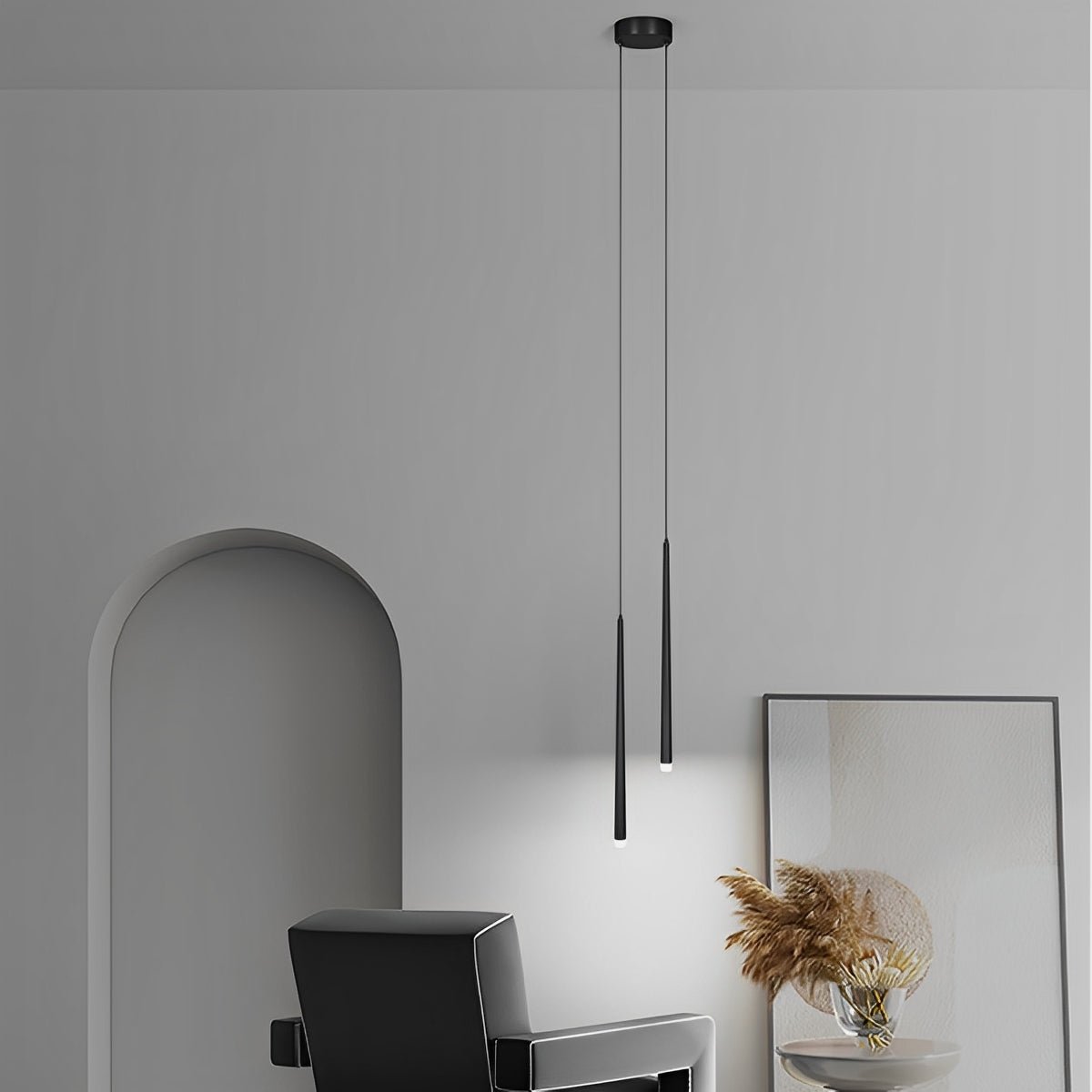 Modern Minimalist Linear Long Strip Bar LED Pendant Lights
