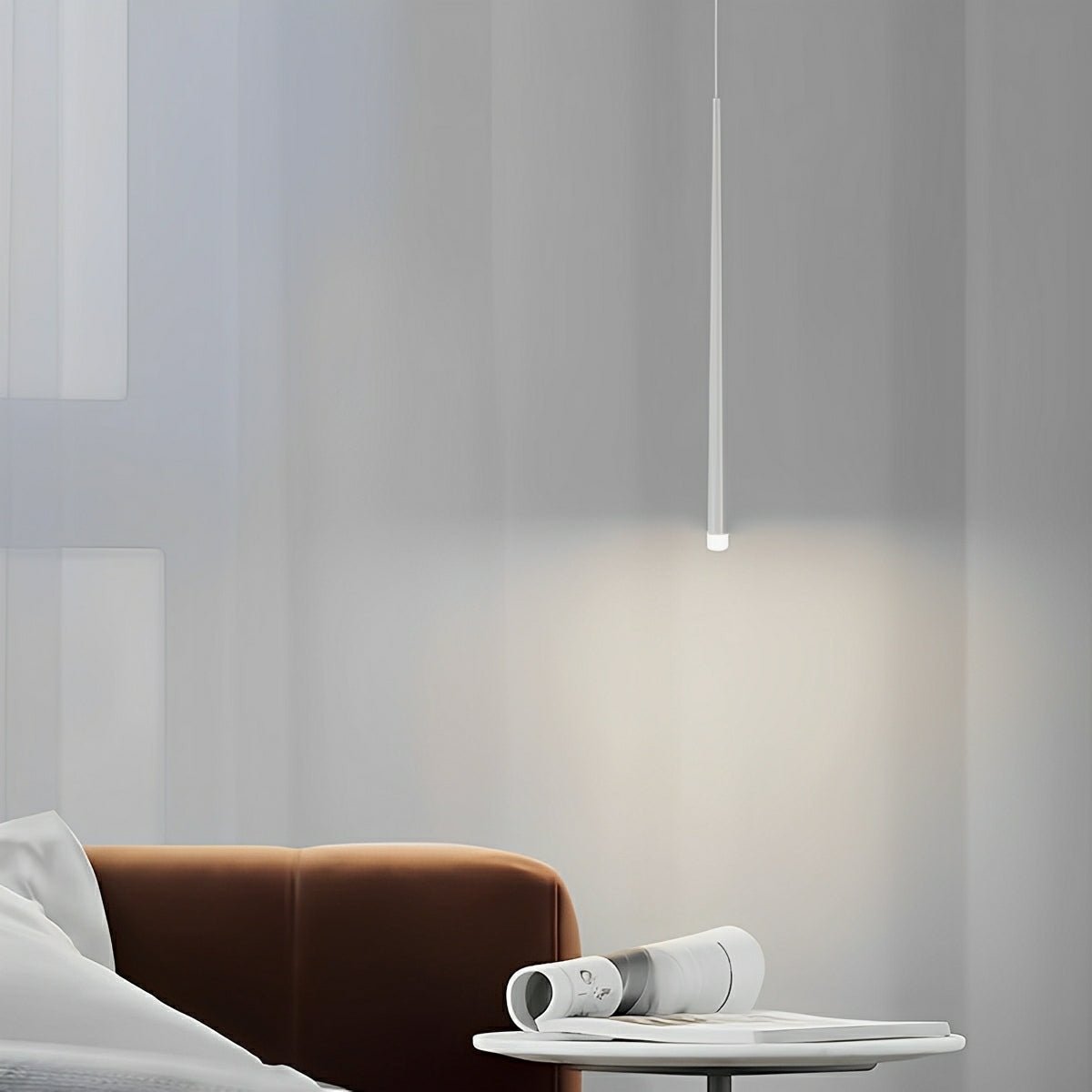 Modern Minimalist Linear Long Strip Bar LED Pendant Lights