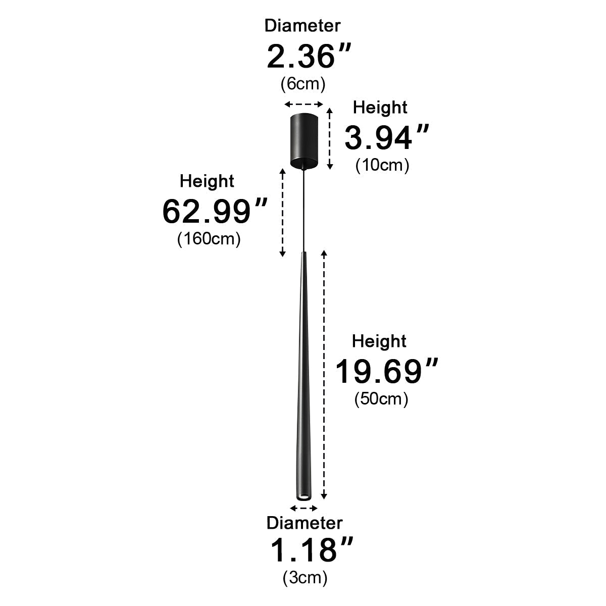 Modern Minimalist Long Strip Bar LED Pendant Lights