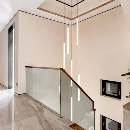 Modern Minimalist Long Strip LED Stairs Staircase Chandeliers