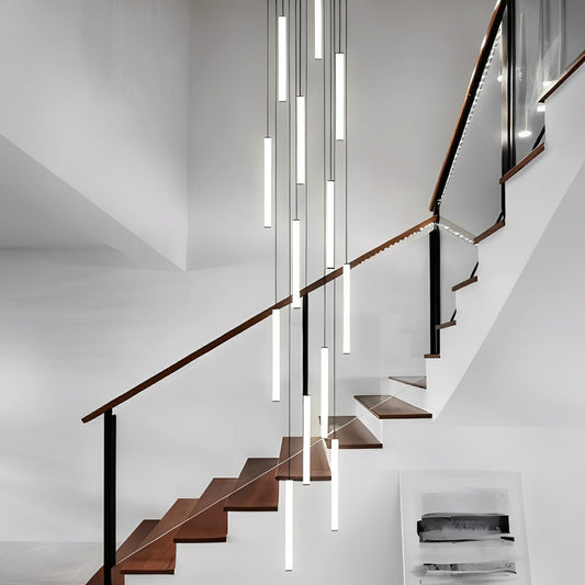 Modern Minimalist Long Strip LED Stairs Staircase Chandeliers