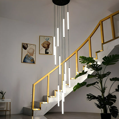 Modern Minimalist Long Strip LED Stairs Staircase Chandeliers