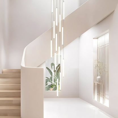 Modern Minimalist Long Strip LED Stairs Staircase Chandeliers