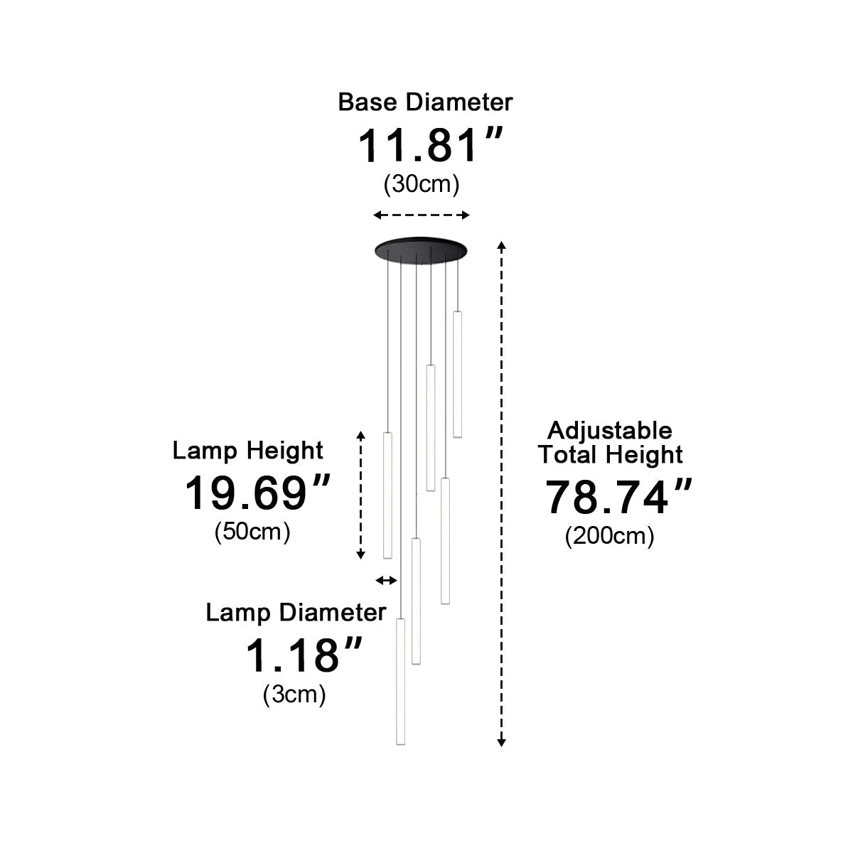 Modern Minimalist Long Strip LED Stairs Staircase Chandeliers