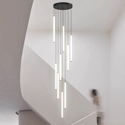 Modern Minimalist Long Strip LED Stairs Staircase Chandeliers