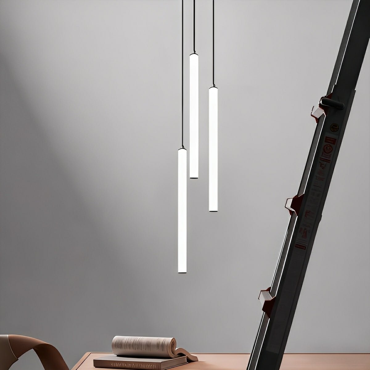 Modern Minimalist Long Strip LED Stairs Staircase Chandeliers