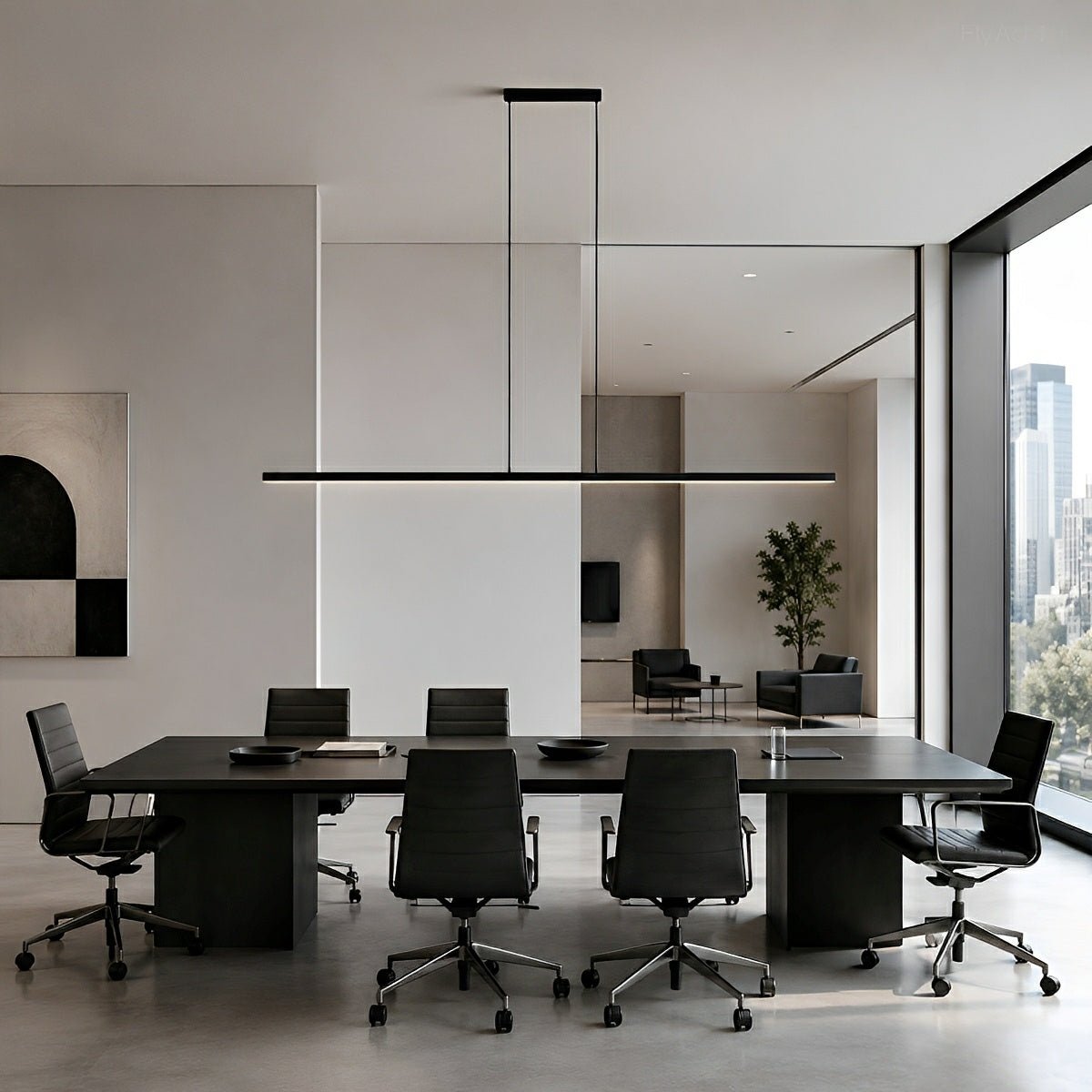 Modern Minimalist Long Strip Light Pendant Lights