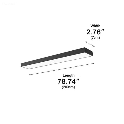 Modern Minimalist Long Strip Office Suspended Pendant Lights