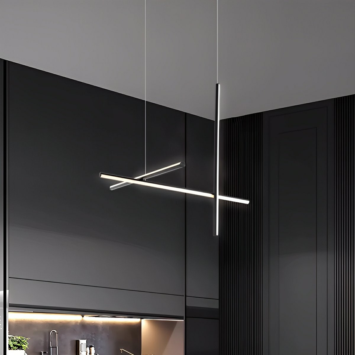 Modern Minimalist LOS Coordinates Geometric Linear LED Pendant Lights