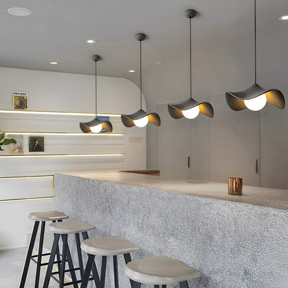 Modern Minimalist Lotus Leaf Concrete LED Pendant Lights