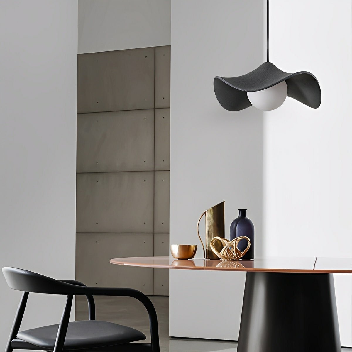 Modern Minimalist Lotus Leaf Concrete LED Pendant Lights