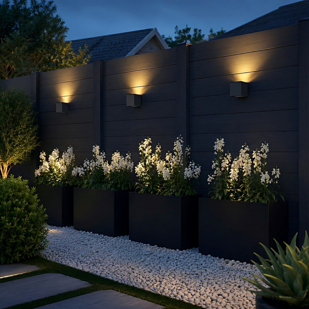 Modern Minimalist Outdoor LED Waterproof Exterior Wall Light for Courtyard Fence