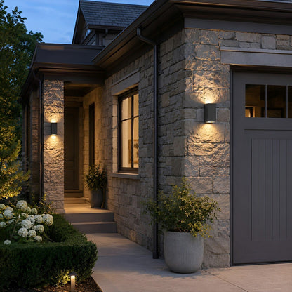 Modern Minimalist Outdoor LED Waterproof Exterior Wall Light for Courtyard Fence
