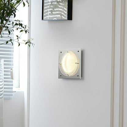 Modern Minimalist Oval LED Wall Sconce Stainless Steel Cage Wall Light