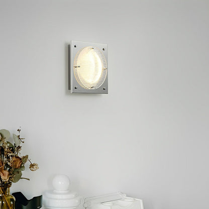 Modern Minimalist Oval LED Wall Sconce Stainless Steel Cage Wall Light