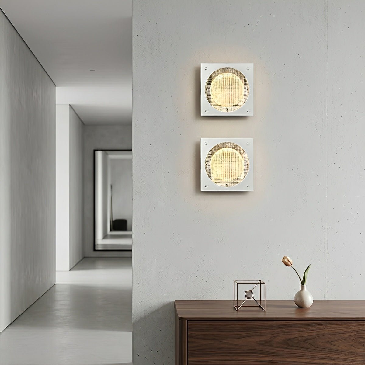 Modern Minimalist Oval LED Wall Sconce Stainless Steel Cage Wall Light
