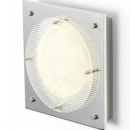 Modern Minimalist Oval LED Wall Sconce Stainless Steel Cage Wall Light