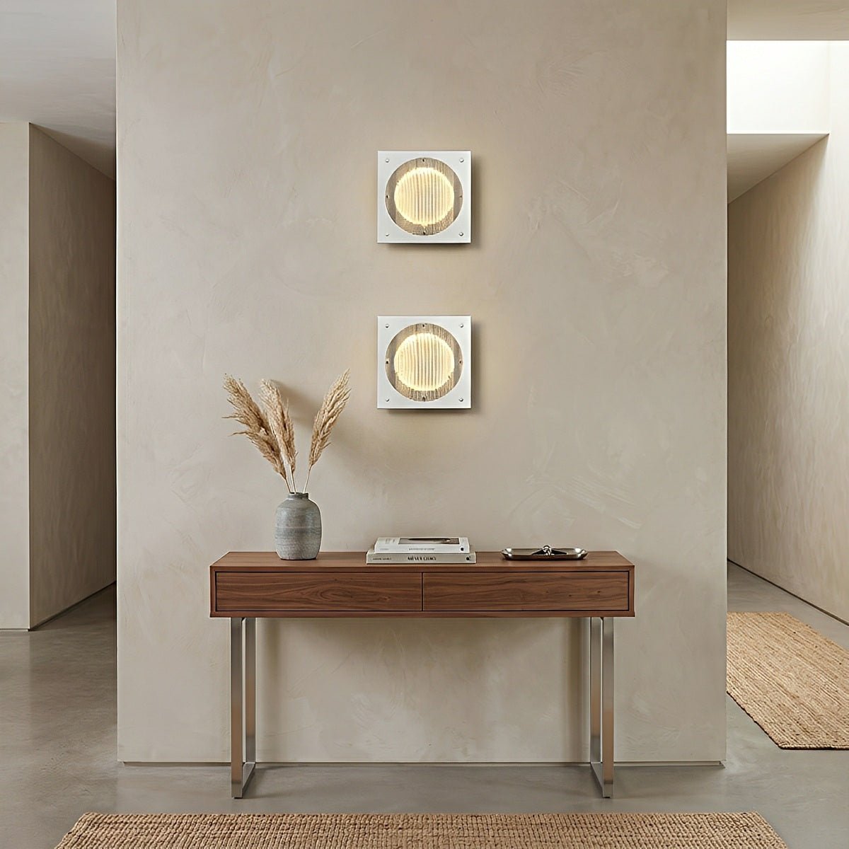 Modern Minimalist Oval LED Wall Sconce Stainless Steel Cage Wall Light