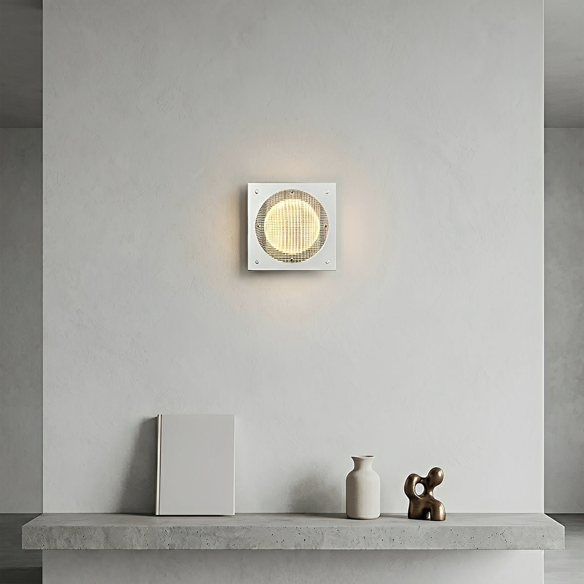 Modern Minimalist Oval LED Wall Sconce Stainless Steel Cage Wall Light