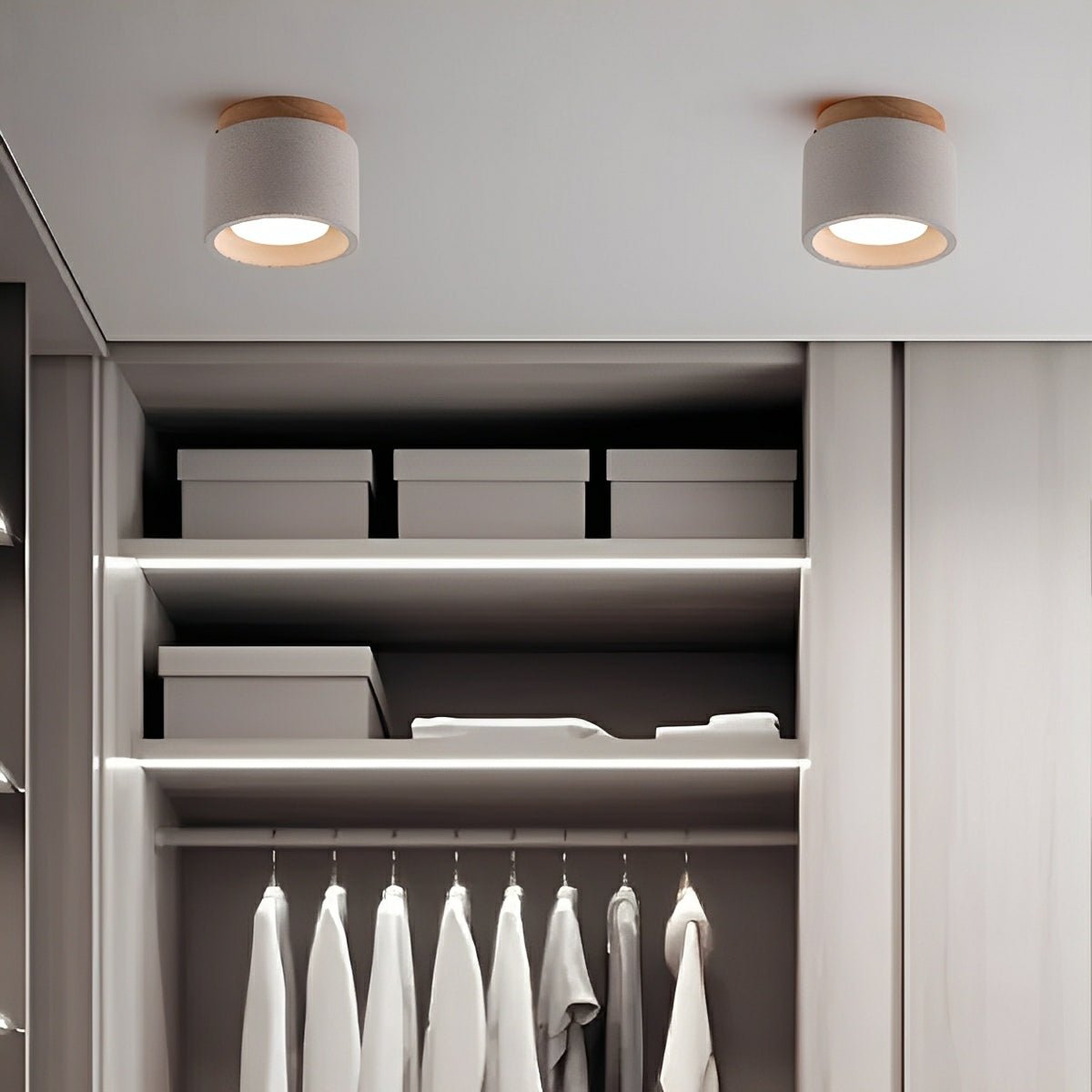 Modern Minimalist Round Concrete LED Ceiling Lights