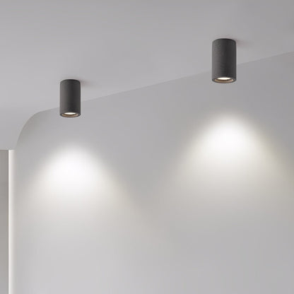 Modern Minimalist Round Concrete LED Ceiling Lights Mainless Lighting