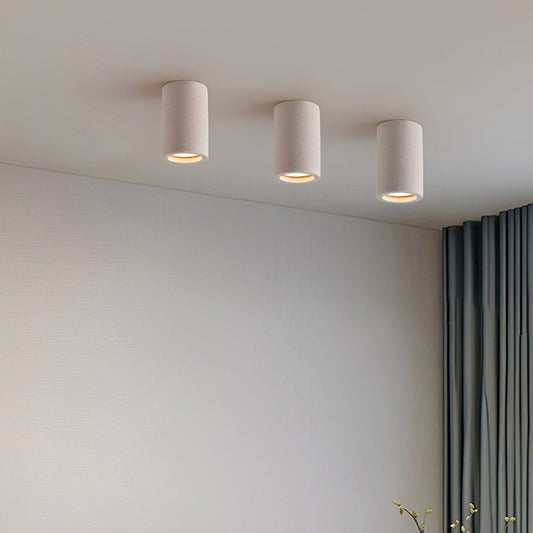 Modern Minimalist Round Concrete LED Ceiling Lights Mainless Lighting