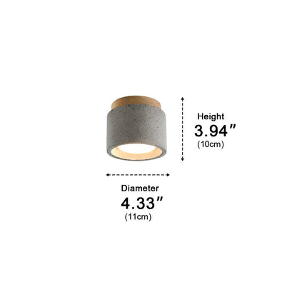Modern Minimalist Round Concrete LED Ceiling Lights