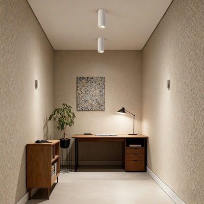 Modern Minimalist Round Concrete LED Ceiling Lights Mainless Lighting