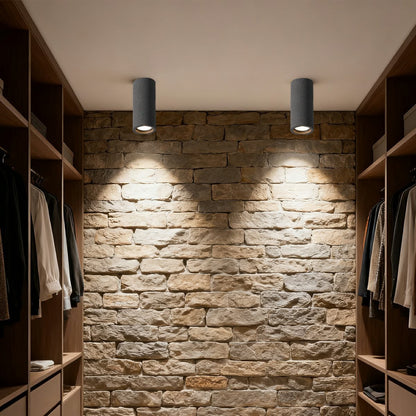 Modern Minimalist Round Concrete LED Ceiling Lights Mainless Lighting