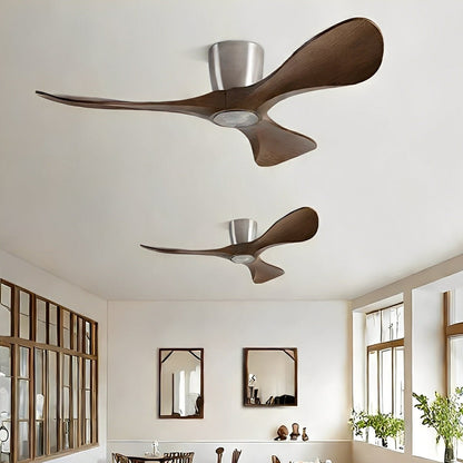 Modern Minimalist Sculptural DC Motor Reverse Ceiling Fan