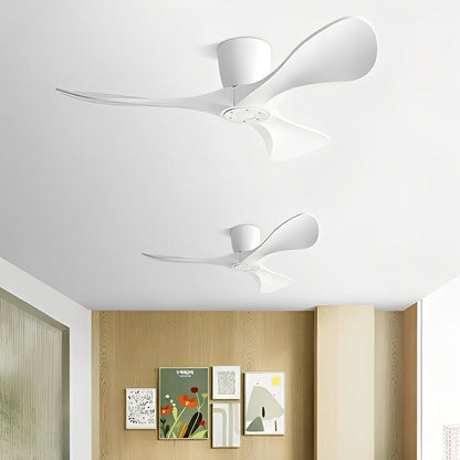 Modern Minimalist Sculptural DC Motor Reverse Ceiling Fan