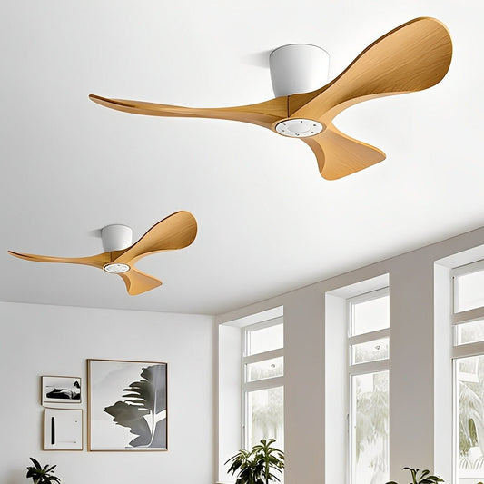 Modern Minimalist Sculptural DC Motor Reverse Ceiling Fan