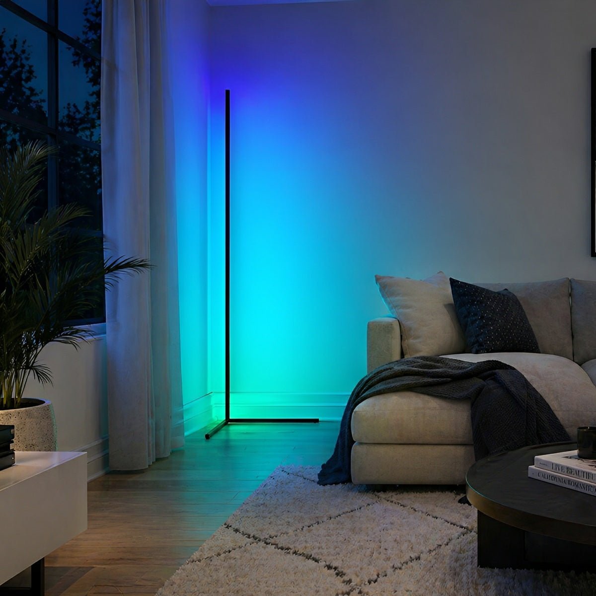 Modern Minimalist Smart LED Corner Floor Lamp Ambient Lightning