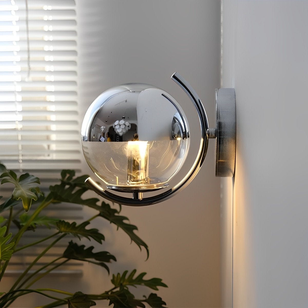 Modern Minimalist Space age Silver Wall Sconces Lights