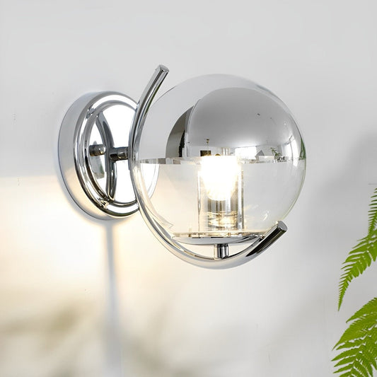 Dimmable Modern Minimalist Space age Silver Wall Sconces Lights