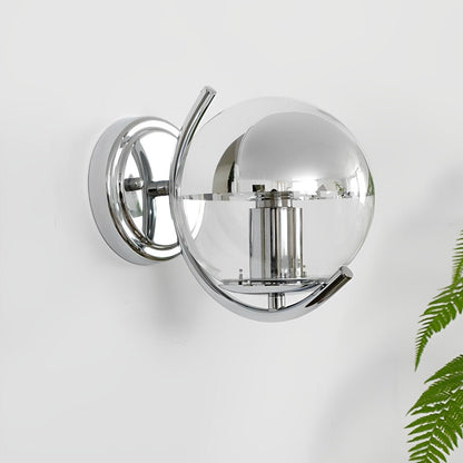 Dimmable Modern Minimalist Space age Silver Wall Sconces Lights