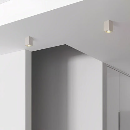 Modern Minimalist Square Concrete LED Ceiling Lights Mainless Lighting