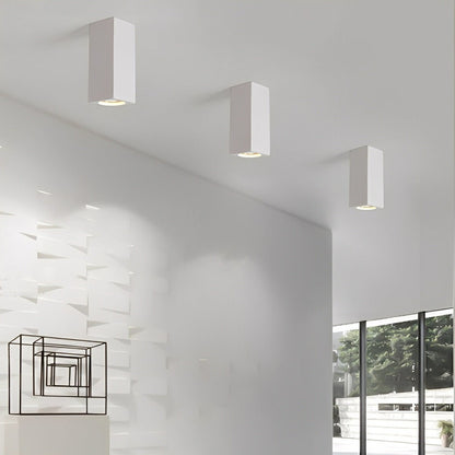 Modern Minimalist Square Concrete LED Ceiling Lights Mainless Lighting