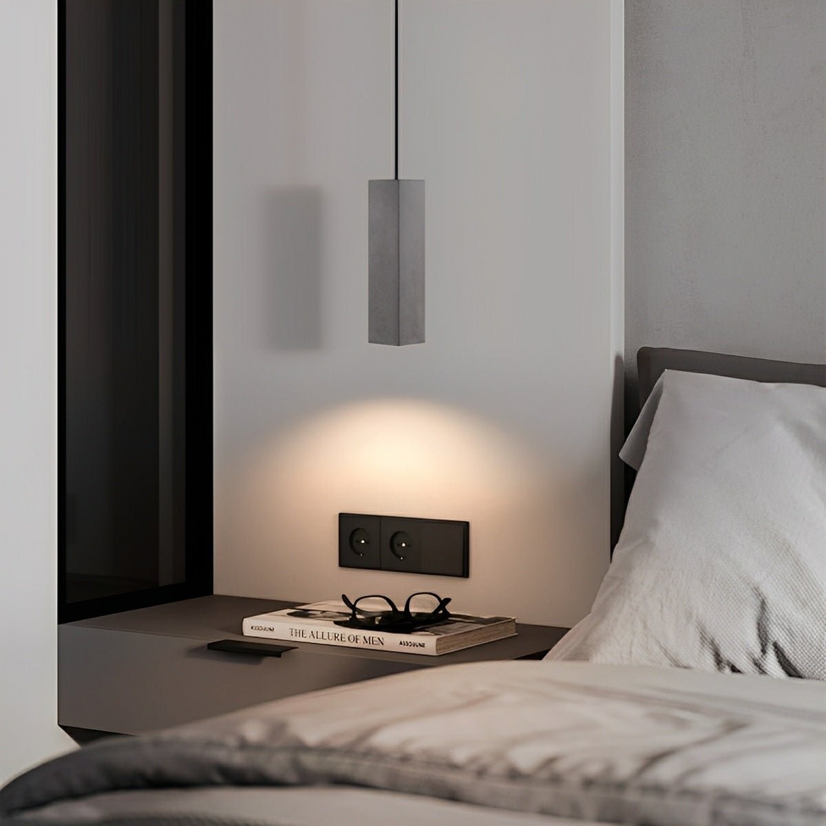 Modern Minimalist Square Concrete LED Pendant Lights
