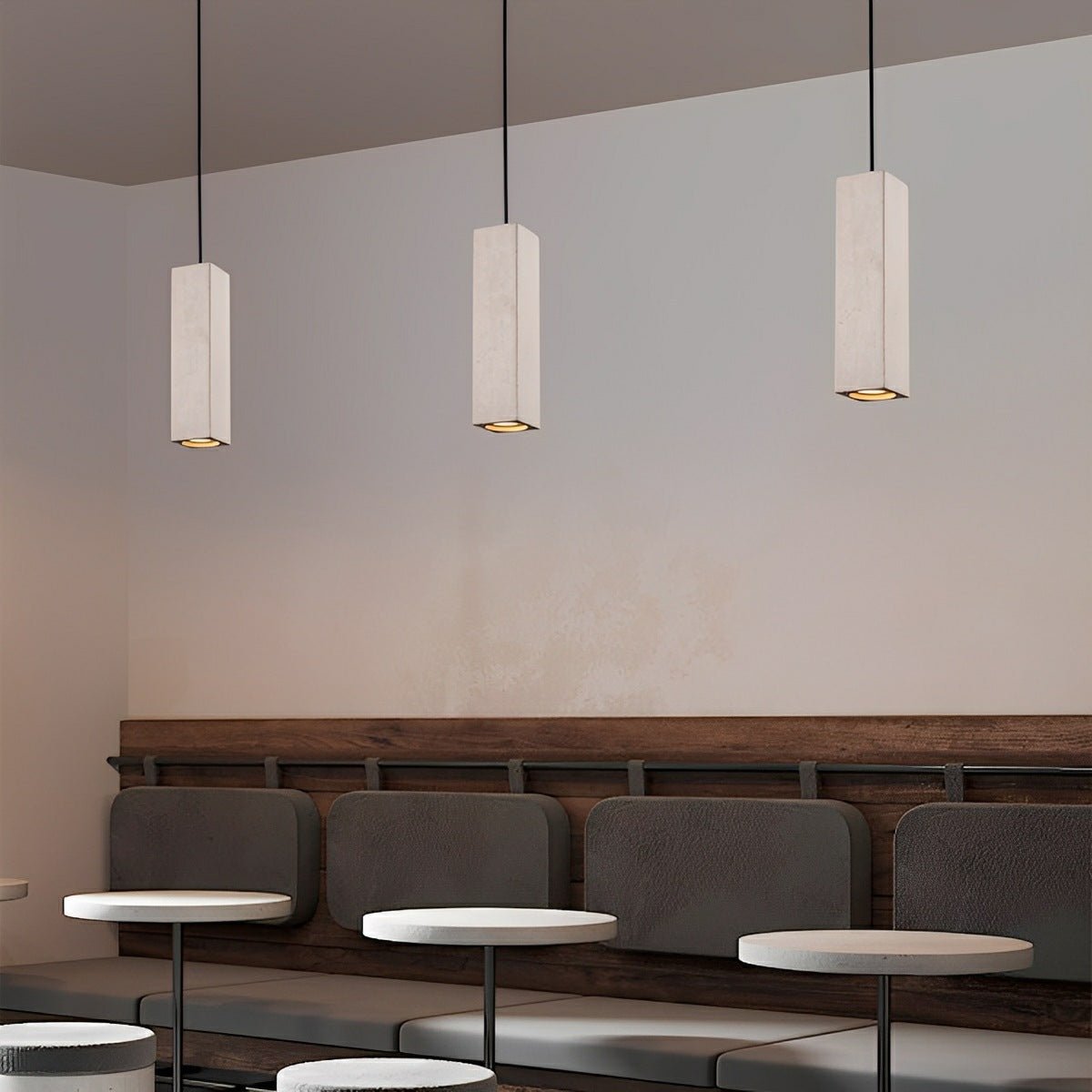 Modern Minimalist Square Concrete LED Pendant Lights