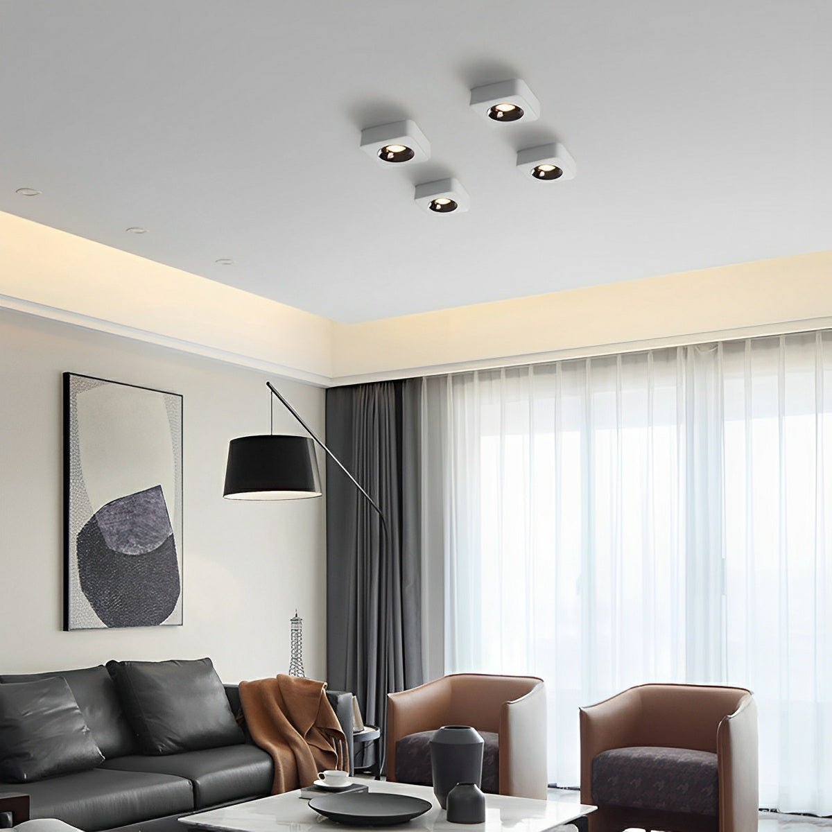 Modern Minimalist Square LED Indoor Ceiling Spot Light