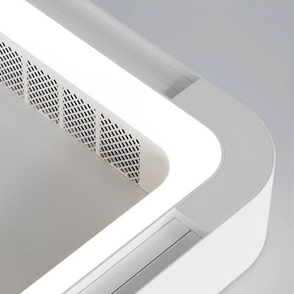 Modern Minimalist Square Mainless Lighting LED Indoor Pendant Fan Lights