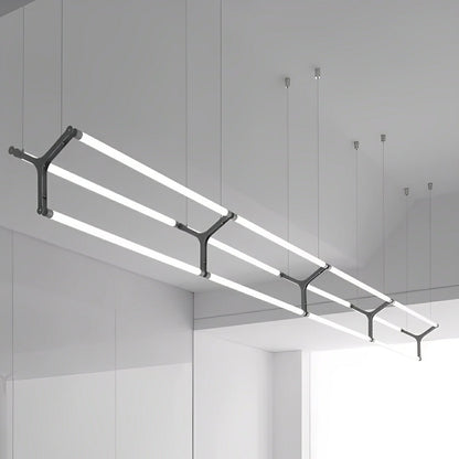 Modern Minimalist Three Forks Long Strip LED Pendant Lights
