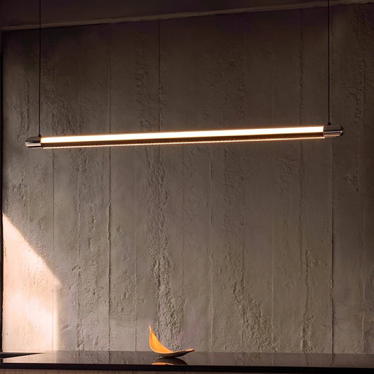 Modern Minimalist Up&Down Dimmable Long Strip LED Pendant Lights