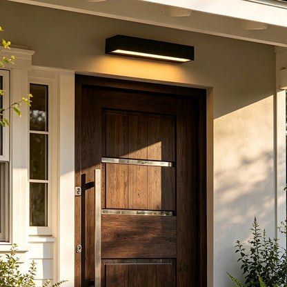 Modern Minimalist Waterproof Black LED Outdoor Porch Wall Light