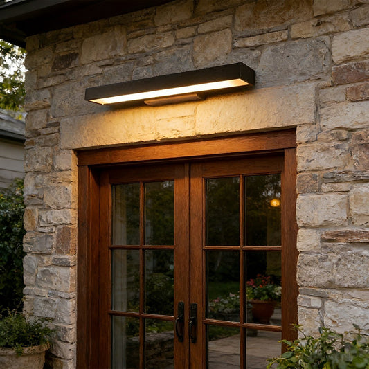 Modern Minimalist Waterproof Outdoor Black Motion Sensor Wall Sconce