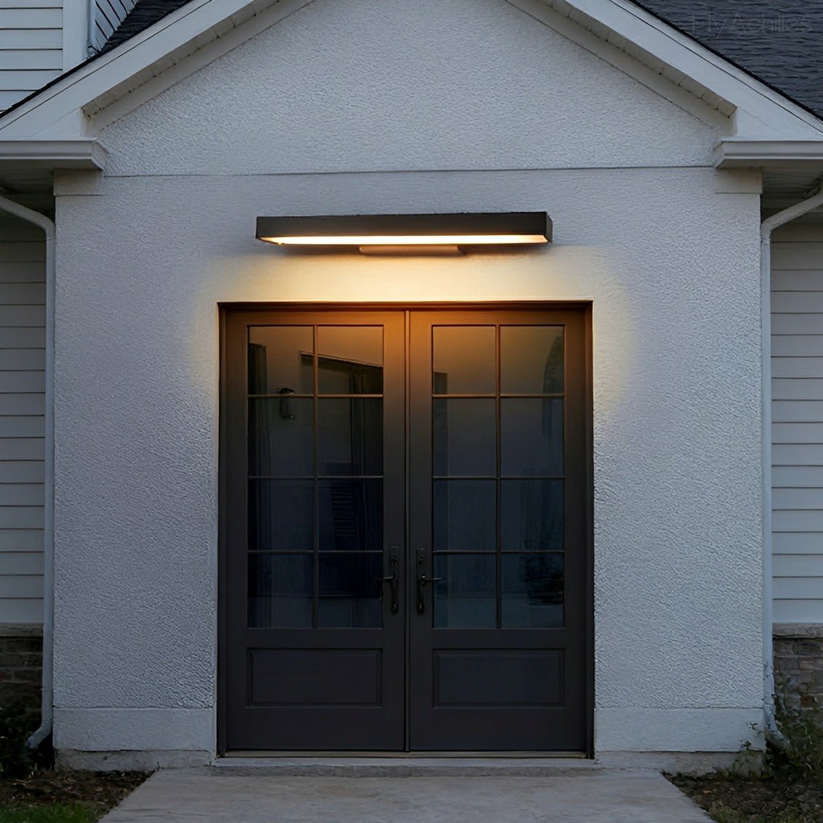 Modern Minimalist Waterproof Outdoor Black Motion Sensor Wall Sconce