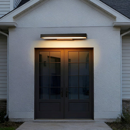 Modern Minimalist Waterproof Outdoor Black Motion Sensor Wall Sconce